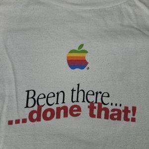 Vintage 90s Apple "Been There Done That" Macintosh Employee Anniversary shirt XL